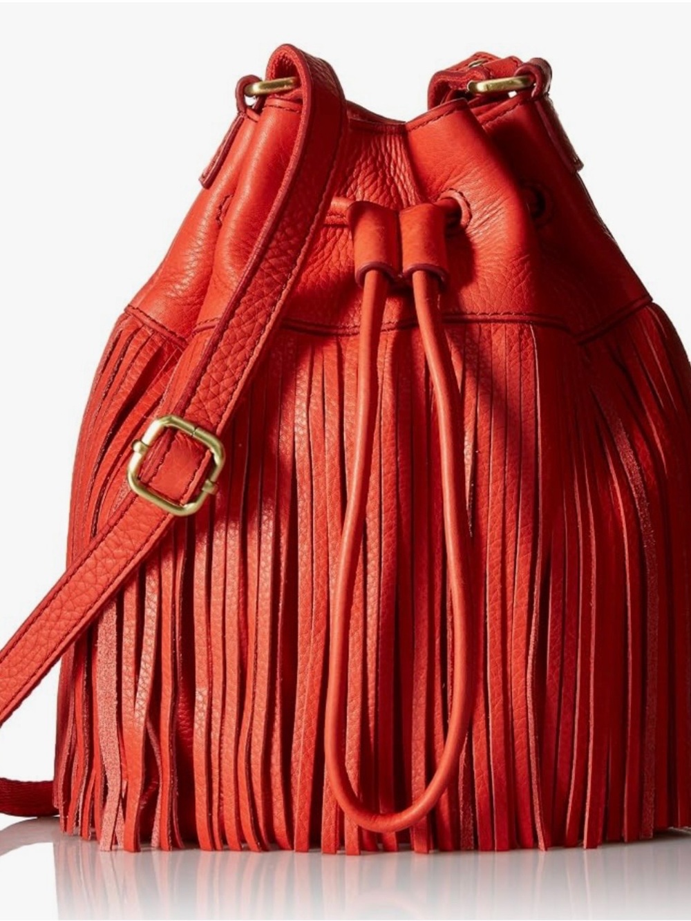 🧡 FOSSIL JULES FRINGE DRAWSTRING BUCKET BAG!🧡🧡